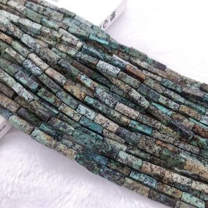 African Turquoise Tube Beads