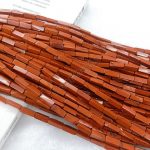 red jasper tube beads