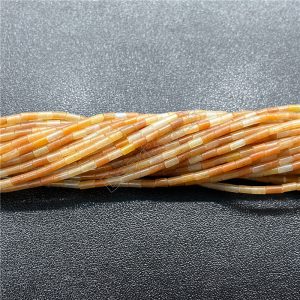 Red Aventurine Tube Beads