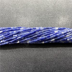 Sodalite Round Tube Beads