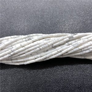 howlite round tube beads