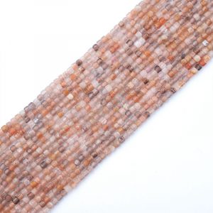 Mixed Moonstone Cube Beads