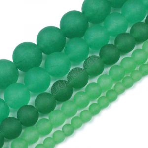 matte green jade beads