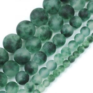 Matte Flower Jade Beads