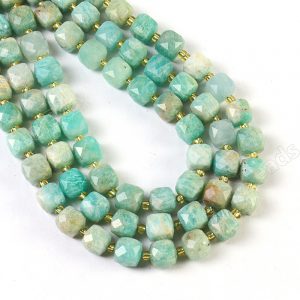 Amazonite Cube Beads 8mm