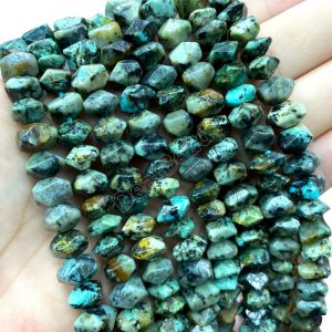 Faceted Turquoise Nugget Beads