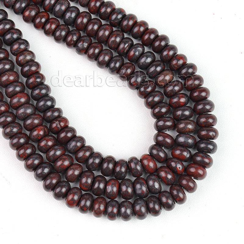 Brecciated Jasper Rondelle Beads
