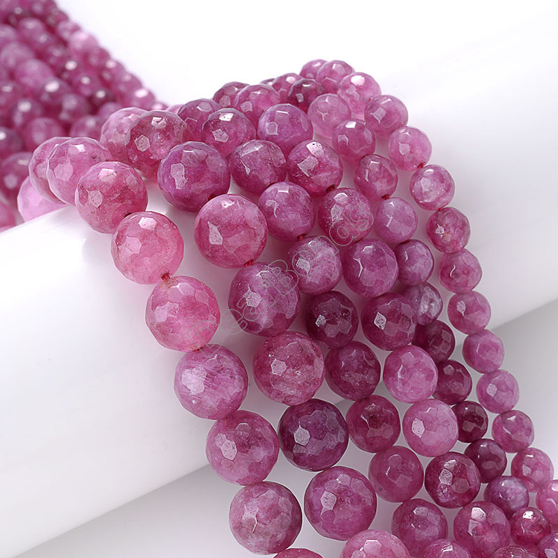 Large Blush Pink faceted beads - acrylic pink beads for jewelry making -  39mm size