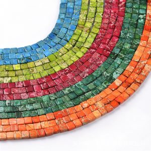 Flat Square Stone Beads