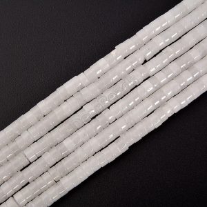 White Jade Heishi Beads