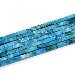 Blue Square Tube Beads