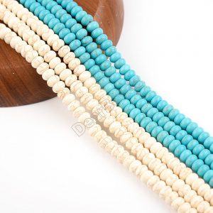 howlite turquoise rondelle beads