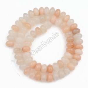 Peach Aventurine Rondelle Beads