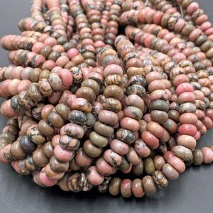 Rhodonite Rondelle Beads