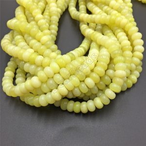Lemon Jade Rondelle Beads