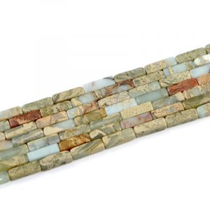 Aqua Terra Jasper Tube Beads