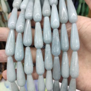 Blue Jade Teardrop Beads