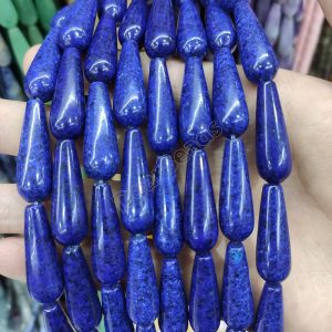 Blue Stone Teardrop Beads