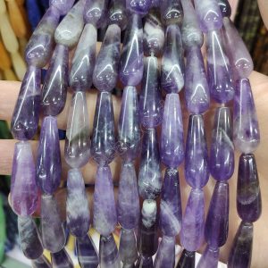 Amethyst Water Drop Beads