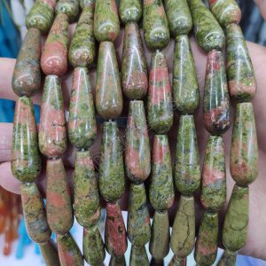 Unakite Water Drop Beads