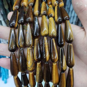 Tiger Eye Water Drop Beads