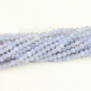 Faceted Blue Lace Agate Beads