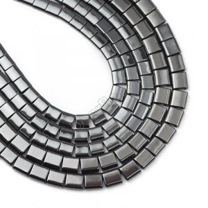 Black Hematite Square Beads