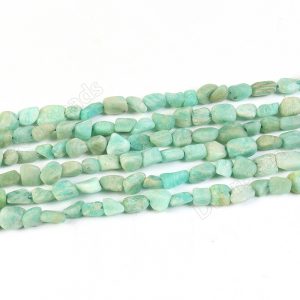 Matte Amazonite Nuggets Beads