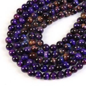 Tiger Eye Beads Purple