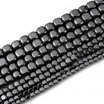 black hematite cube bead