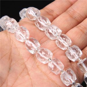 Faceted Crystal Quartz Cube