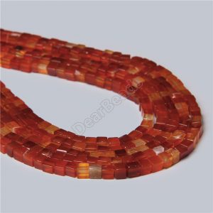 Cube Carnelian Beads