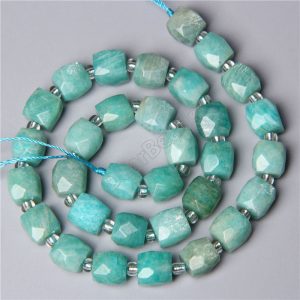 Amazonite Faceted Cube Beads