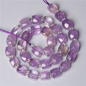Light Amethyst Cube Beads