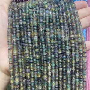 Rainbow Fluorite Heishi Beads