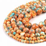 Orange Rain Flower Beads