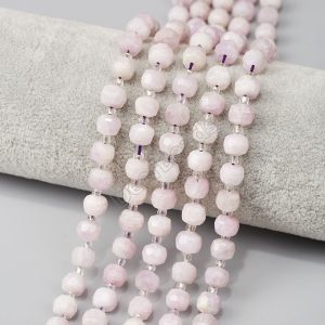 Kunzite Rondelle Faceted Beads
