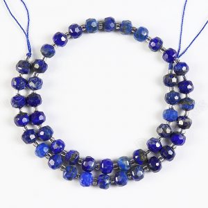 Rondel Faceted Lapis Lazuli Beads