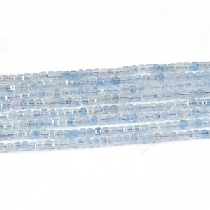 Aquamarine Faceted Cube