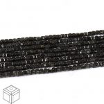 Faceted Rainbow Obsidian Cube Beads