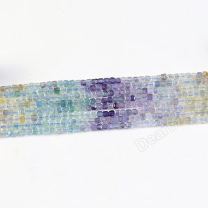 Gradient Fluorite Cube Beads