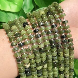 Green Jade Heishi Beads