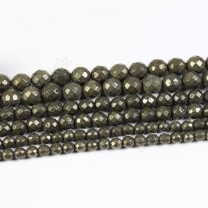 Pyrite Faceted Beads