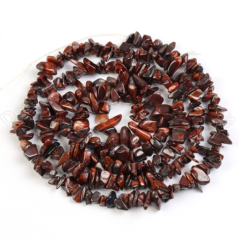 Red Tiger Eye Chip Beads