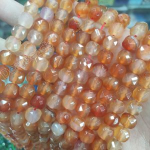 Carnelian Cube Beads