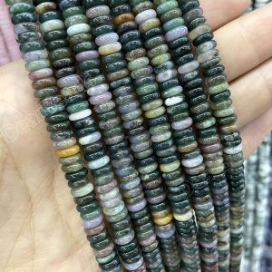 Fancy Jasper Rondel Beads