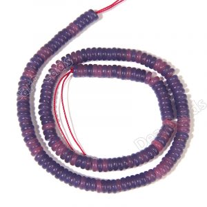 Purple Jade Rondel Beads