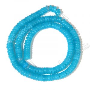 Blue Jade Rondel Beads