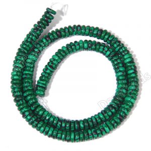 Malachite Rondel Beads