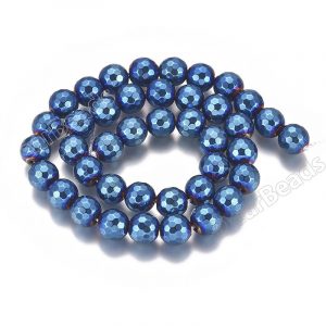 Faceted Blue Hematite Beads